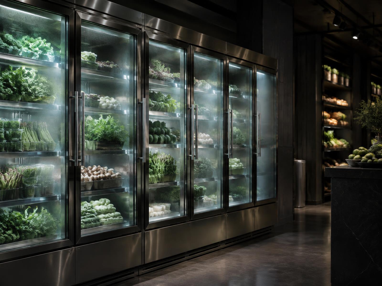 Expositores refrigerados com portas de vidro